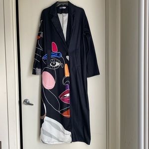 *BRAND NEW‼️ Gorgeous Ankle Length, Long Sleeve Jacket. Dark Denim Color.